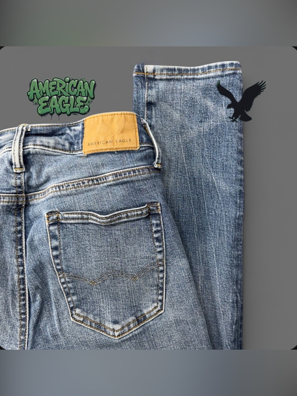 American Eagle, AE, AirFlex, Athletic Slim, Mens Jeans, 28x30, Stretch, Light Wa